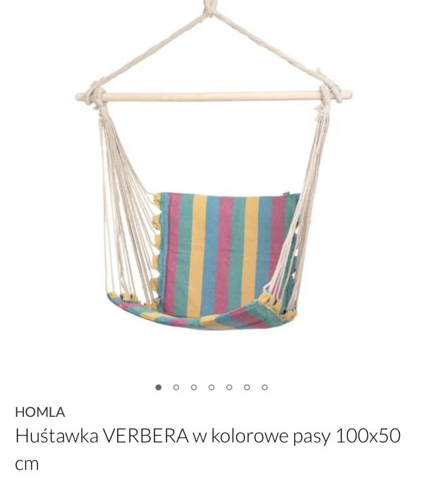 Wiszące krzesło brazylijskie w paski Homla Nowe