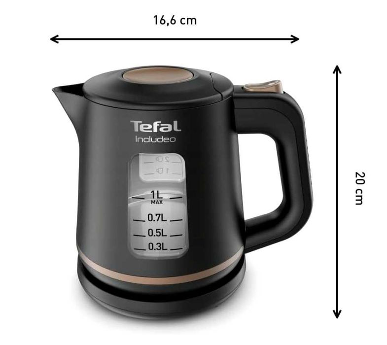 Nowy mocny 1L czajnik elektryczny TEFAL INCLUDEO 2400W Kraków 120zł