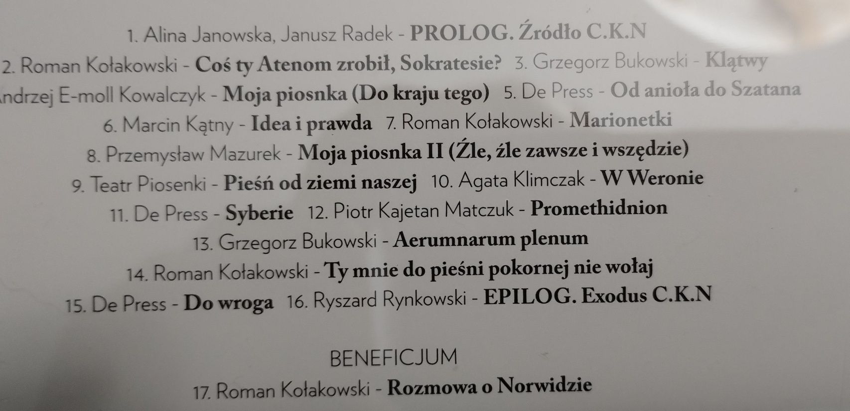 Cyprian Kamil Norwid Zaśpiewany CD NOWA