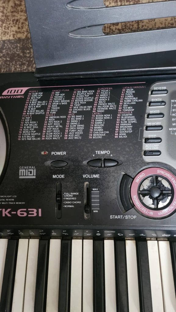 Organy keyboard casio ctk
