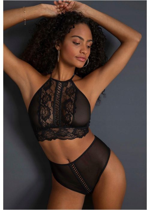 Venus erotyczny biustonosz bustier + figi siateczkowo- koronkowe 44/46