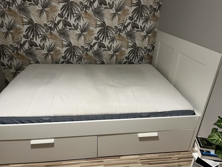 Łóżko BRIMNES ikea 140x200 z zagłówkiem