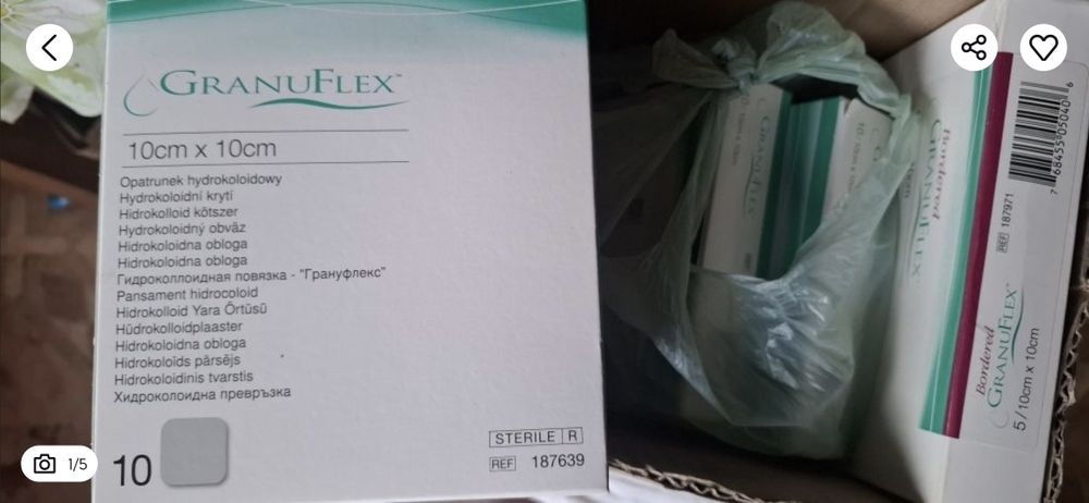 Opatrunek Granuflex 10x10cm 10szt. na odleżyny