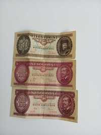 banknot 100 forint seria B rok 1984 50 forint seria D 1986