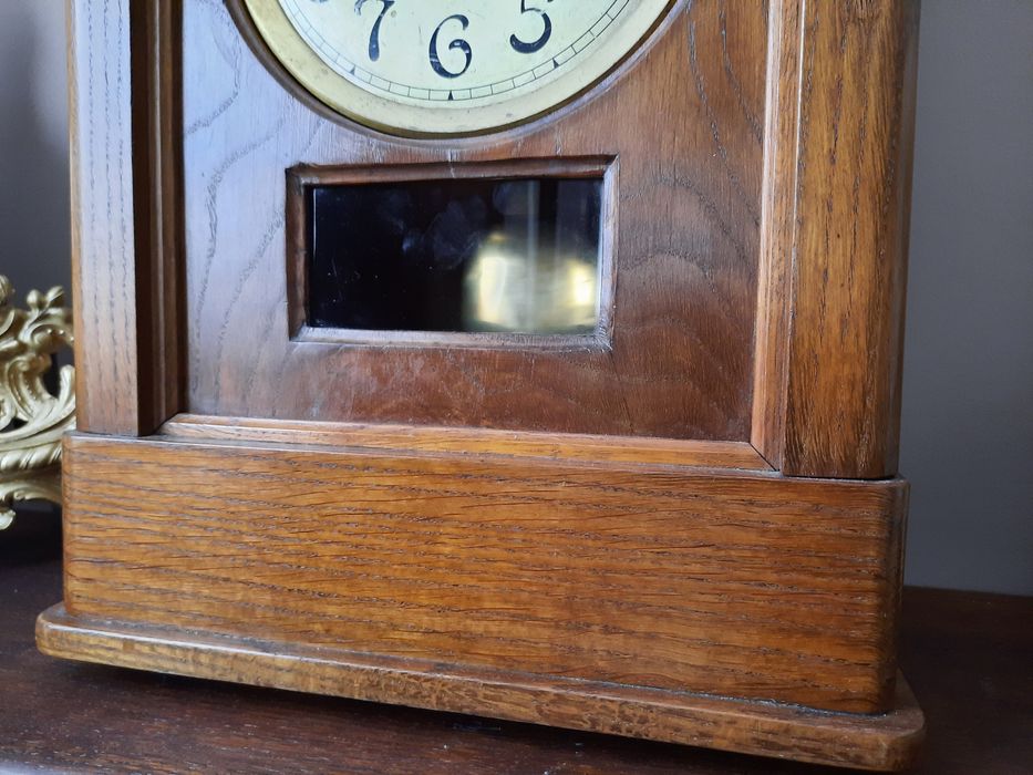 Stary zegar FMS w dębowej skrzyni