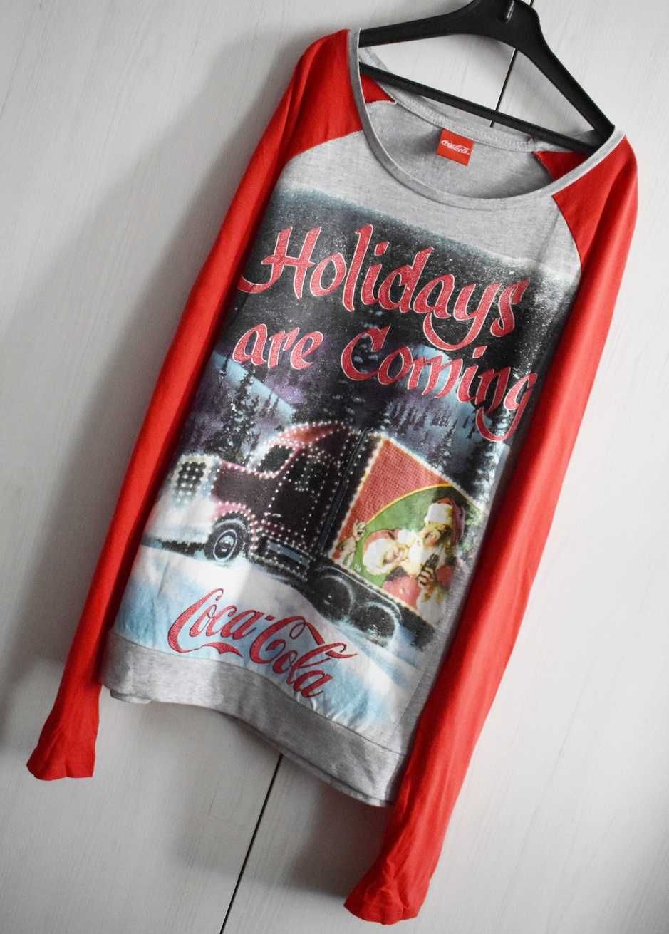 Bluzka koszulka świąteczna mikołajki święta M L 38 Coca-cola ciężarówk