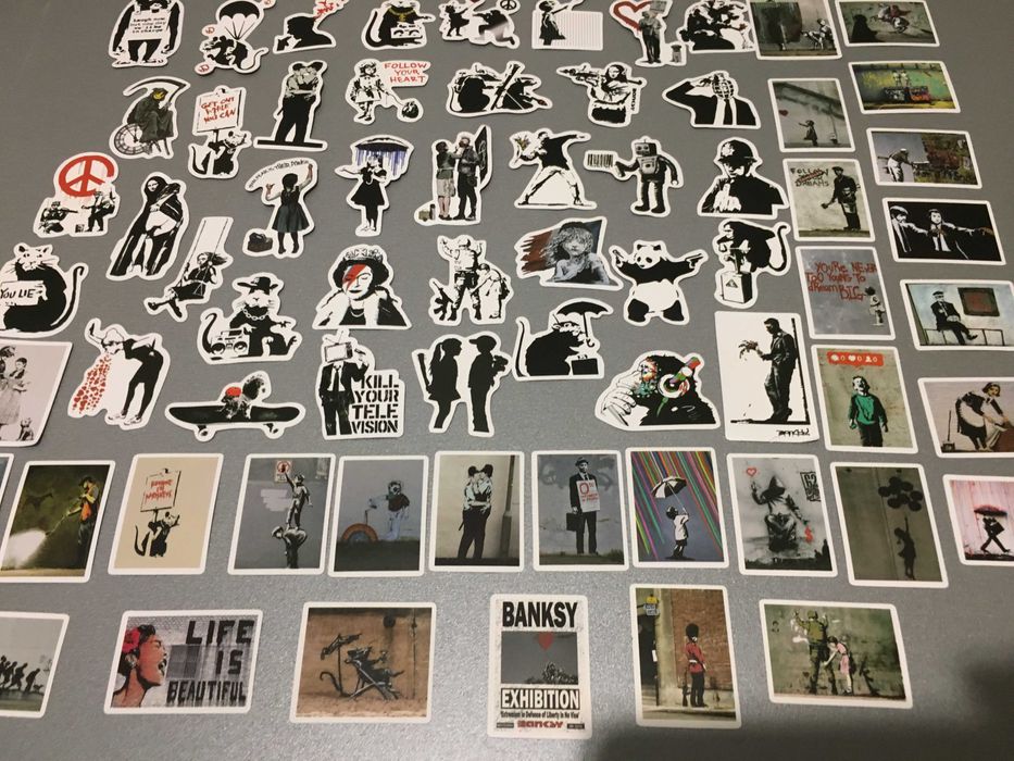 Коллекция наклеек BANKSY 67шт цена за все