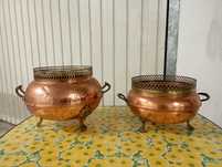 Floreiras em Cobre e Latão