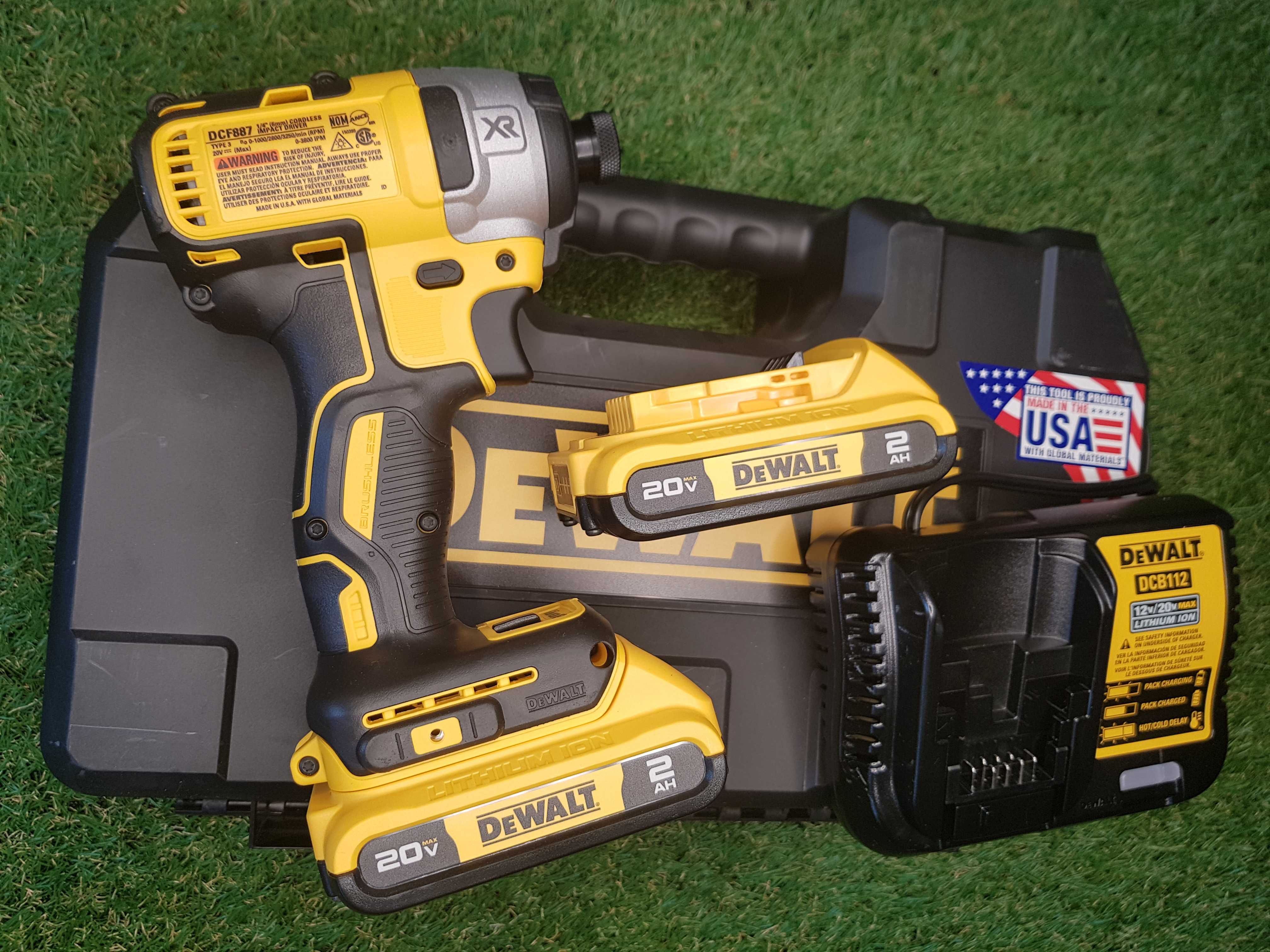 Набор бесщеточный шуруповерт DeWALT DCF887D2 20V ударный, импульсный