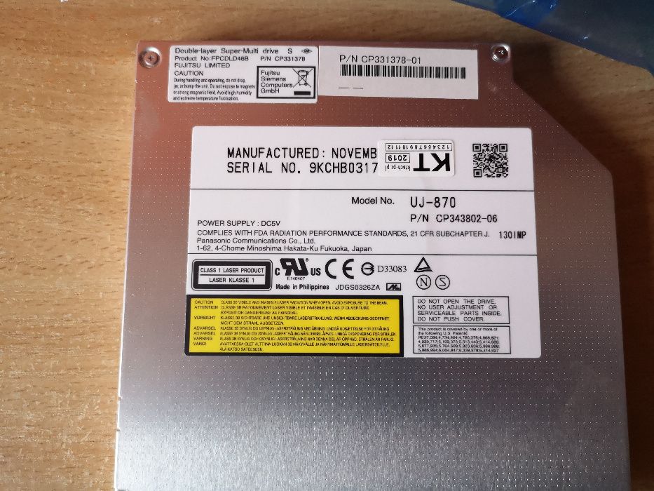 Nagrywarka DVD do laptopa zgodna z Panasonic UJ-870 nowa wysyłka