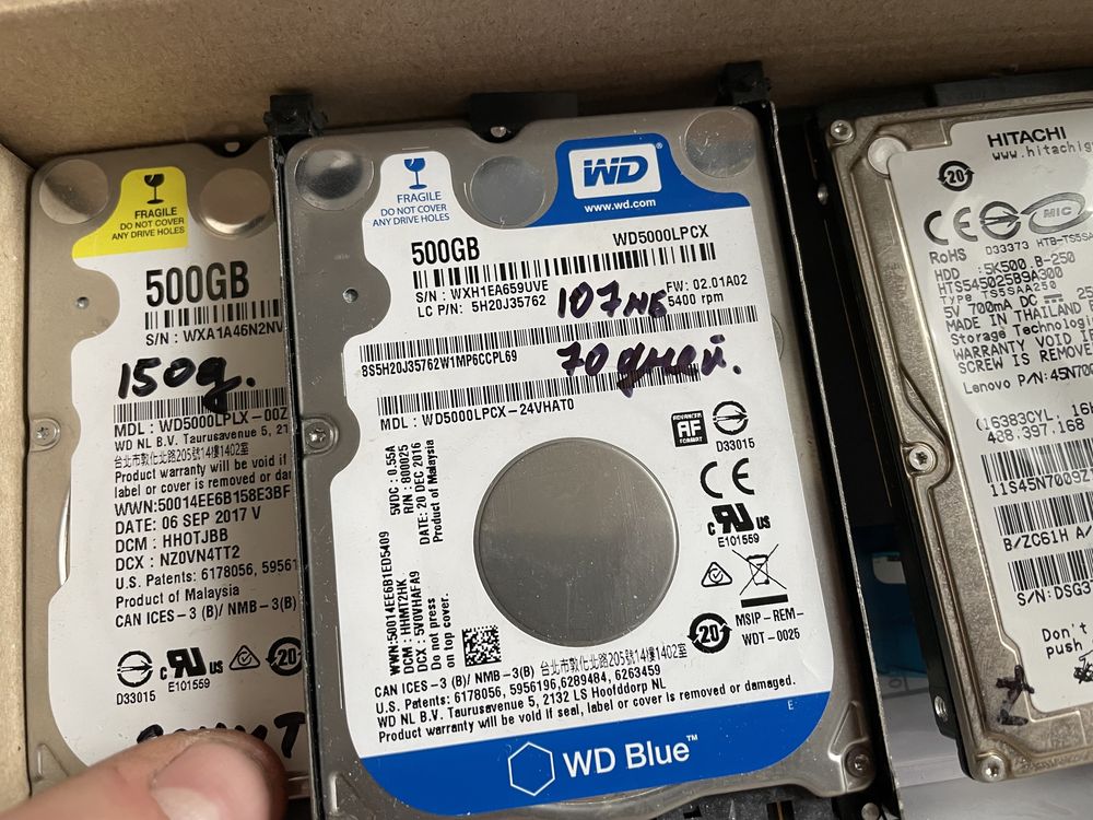 Жесткие диски HDD 2.5 для ноутбуков разные не дорого