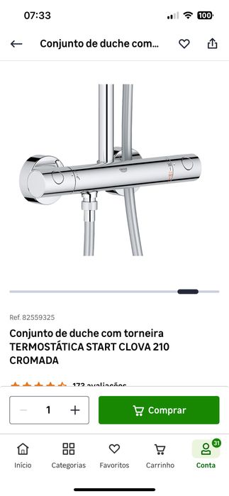 Chuveiro Novo Marca Grohe Termoestatico