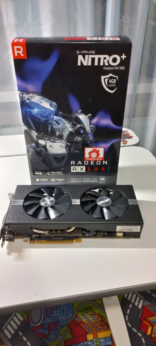 Продам видеокарту Radeon RX 580 Sapphire Nitro+ 4Gb