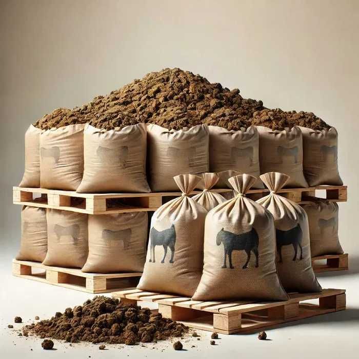 obornik koński CZYSTY lub ZE SŁOMĄ workowany - Transport gratis