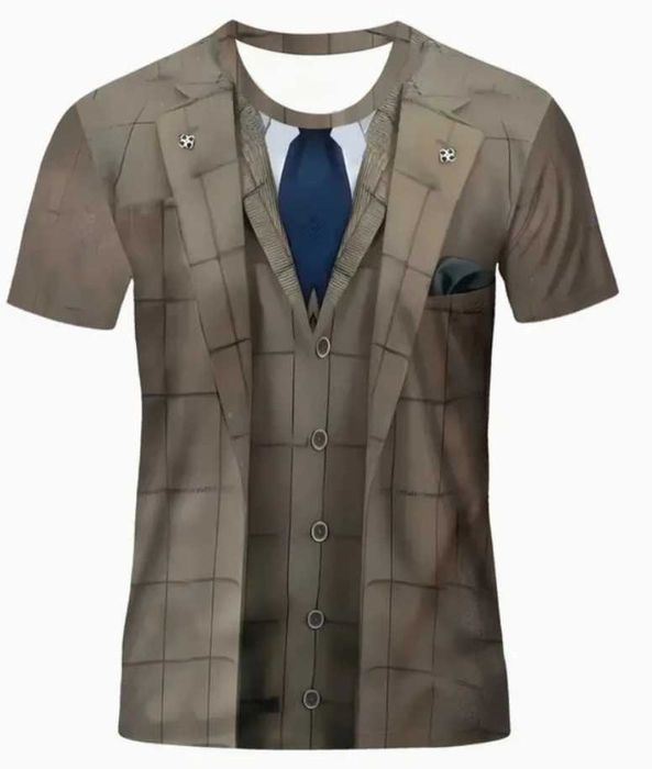 Koszula t-shirt marynarka męska lato 3XL