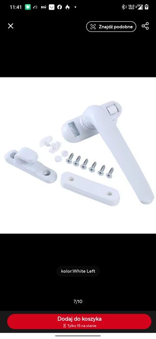 Uniwersalna klamka drzwi balkonowych/okienna z blokadą