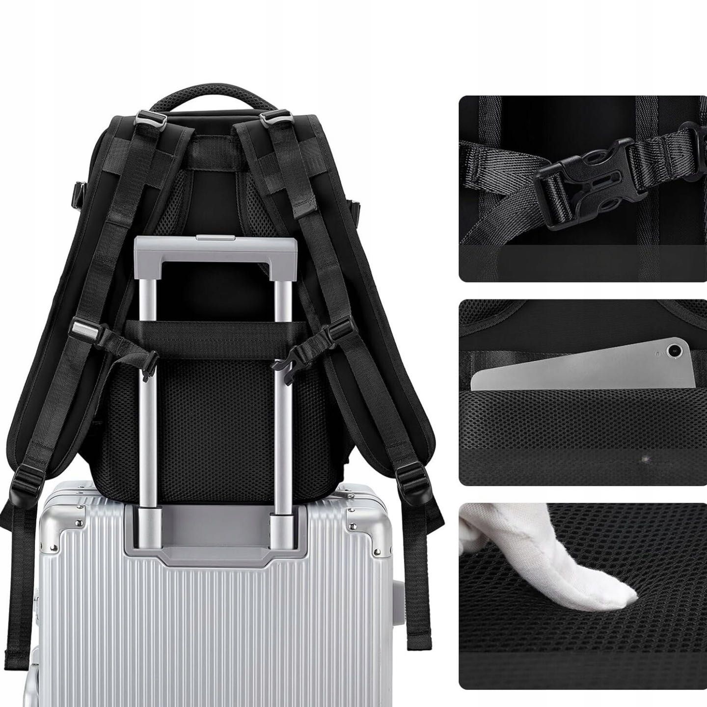 Plecak Bagaż Podręczny do Samolotu 40x20x25 Wizzair Rayanair 30L USB