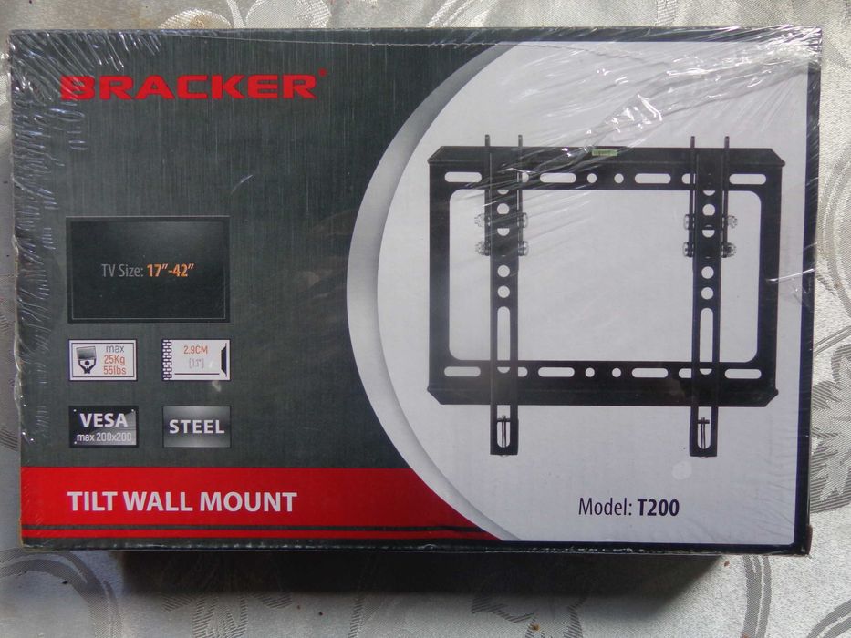 Uchwyt ścienny z pochyleniem Bracker do TV LED 17"-42" nowy
