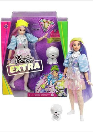 Кукла Барби Экстра 2(оригинал из сша), фигуристая со щенком