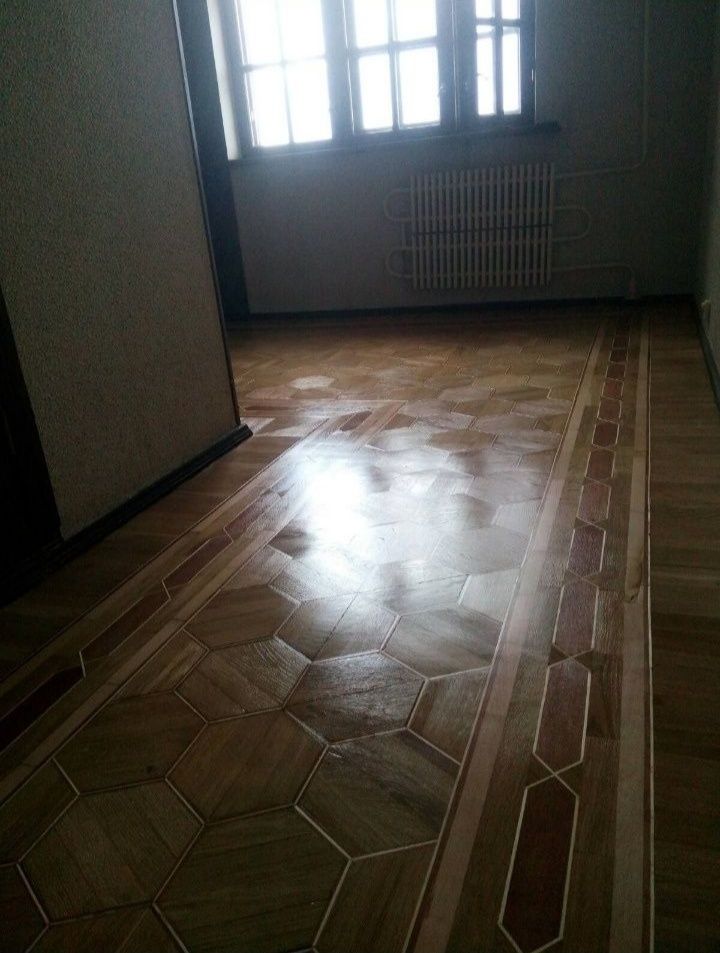 Шлифовка циклёвка паркета террасной доски с краской