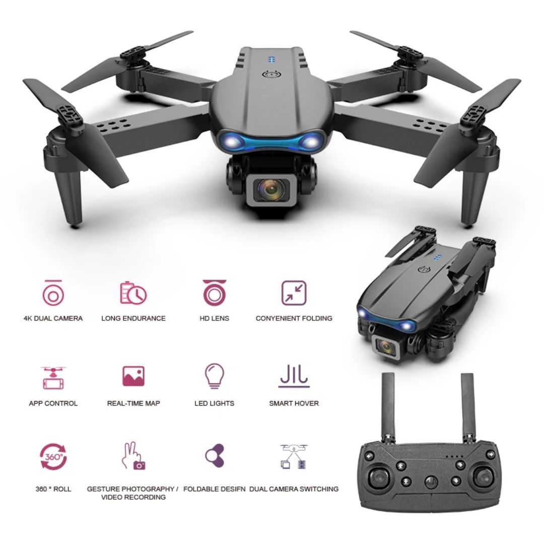 Mini Drone E99 Pro com controlo remoto NOVO