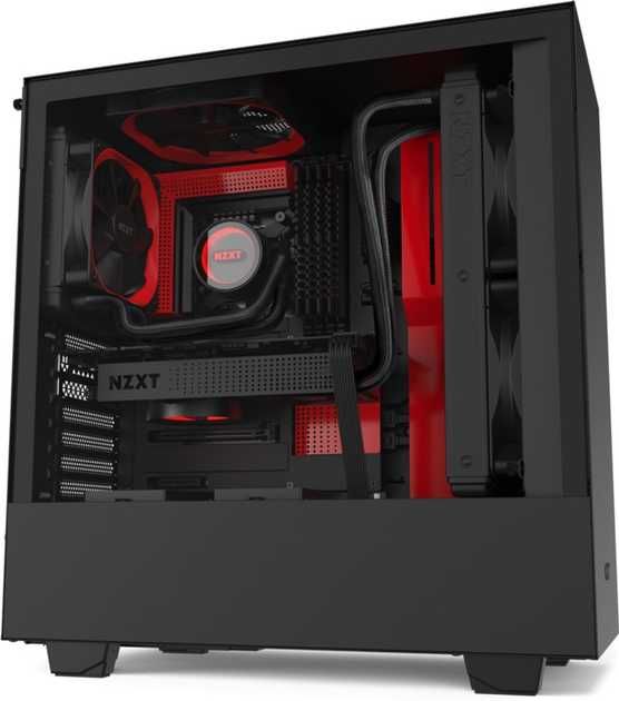 Корпус NZXT H510 Matte Black-Red