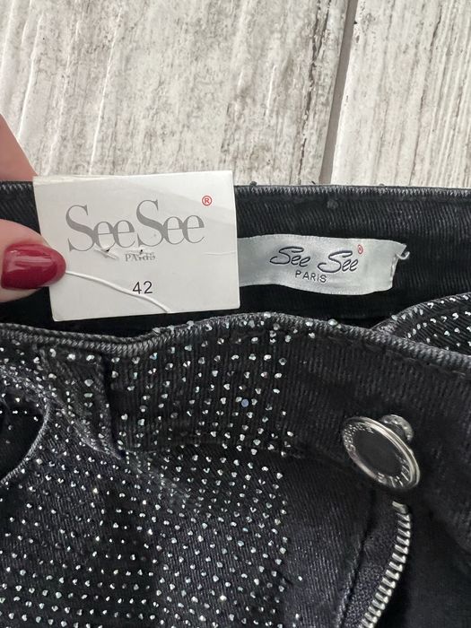 See See джинси жіночі блискучі 42