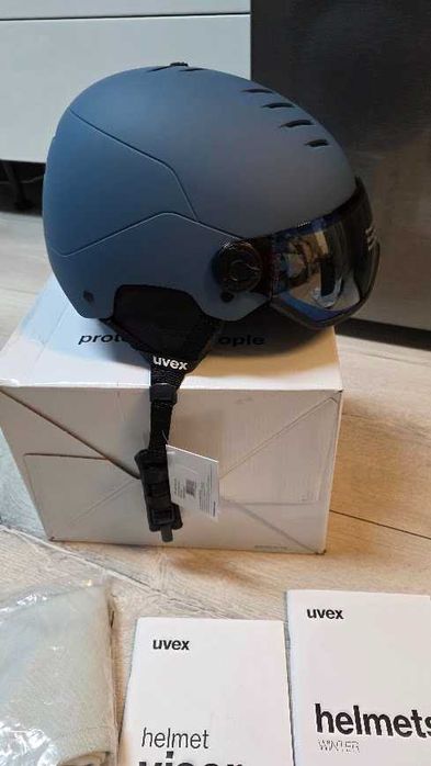 UVEX Kask narciarski  z okularami Wanted visor blue Rozmiar L 58-61cm