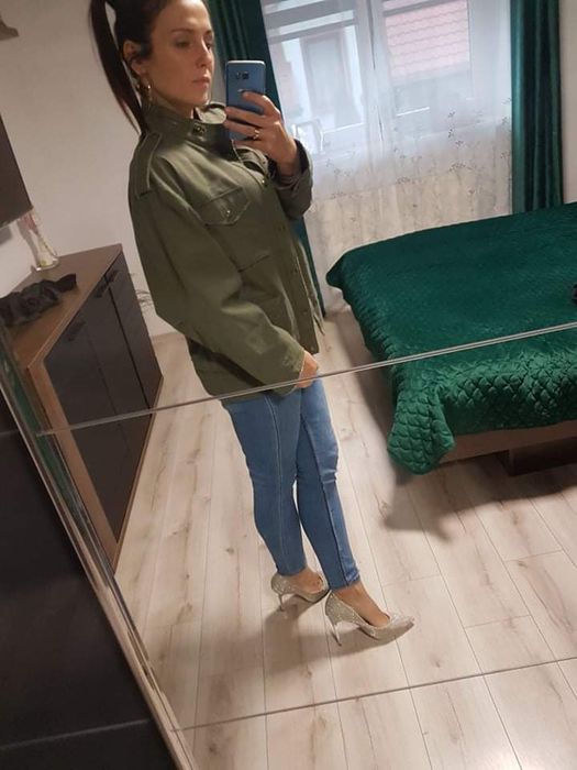 Kurtka Zara khaki oversize M L