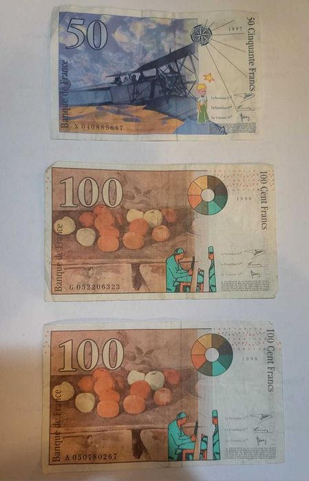 Vendo cédulas francesas antigas