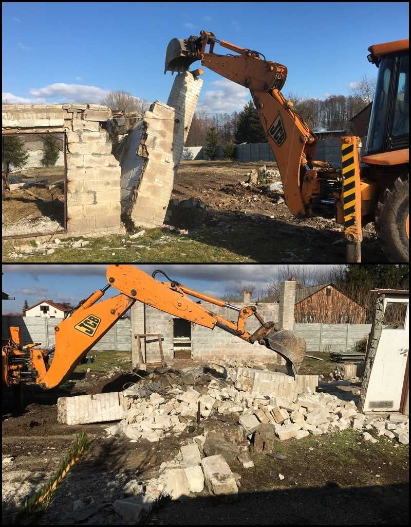 Wywóz gruzu Wyburzanie Ścian Kucie Skuwanie Betonu płytek Rozbiórki