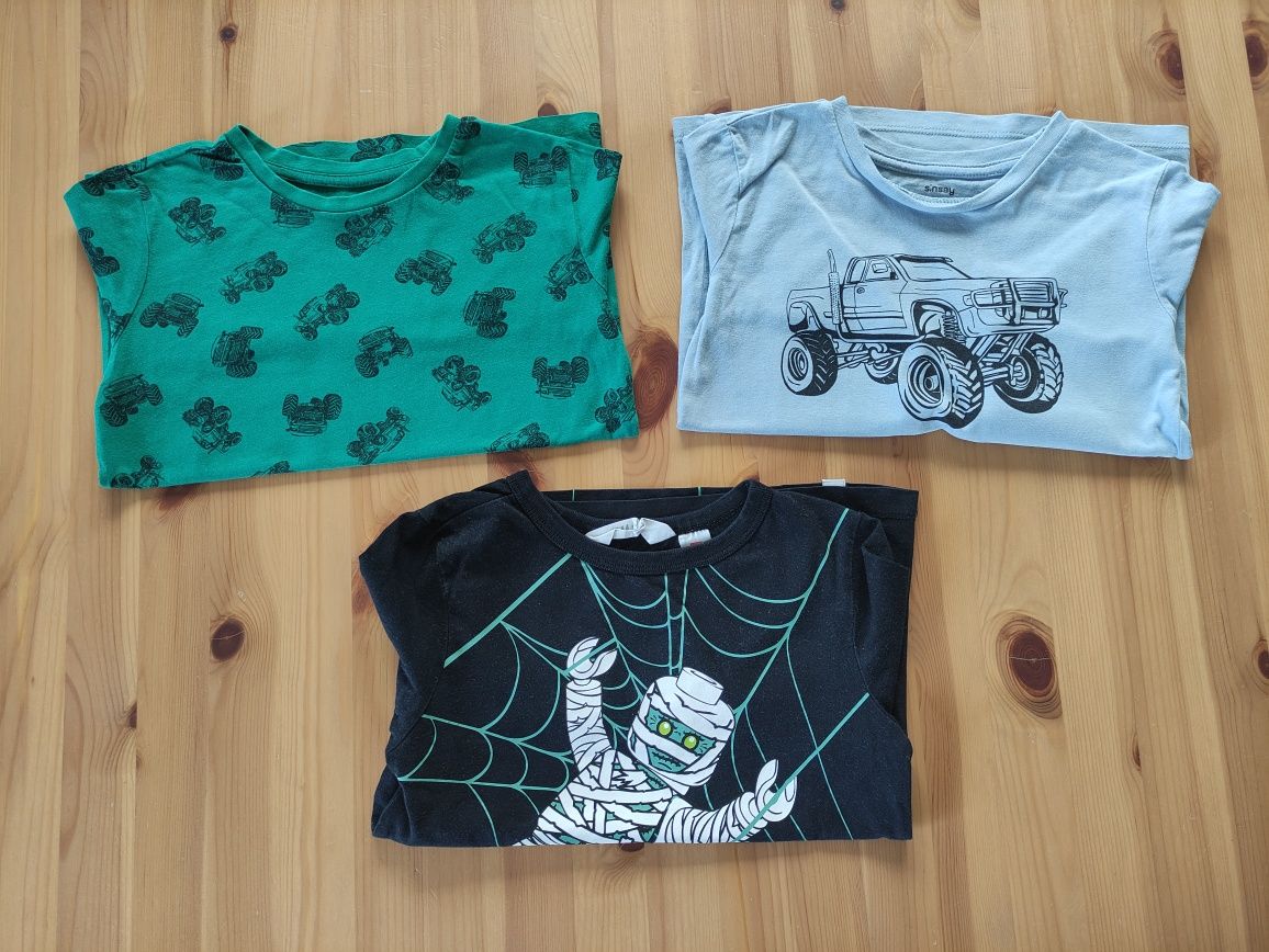 11 x koszulka t-shirt z długim rękawem dla chłopca r. 110/116 h&m lego