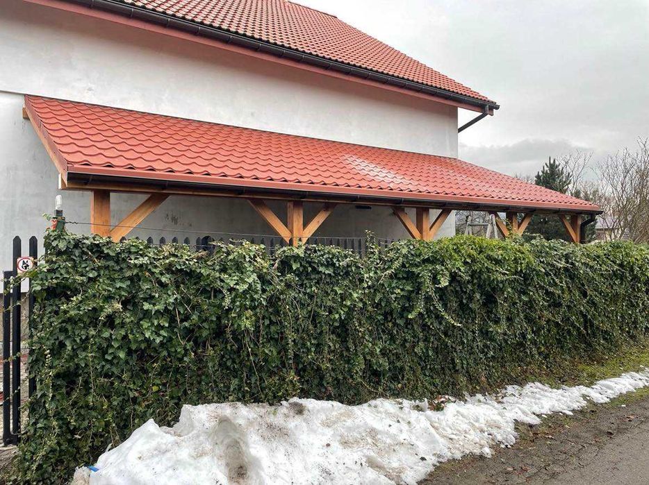 Wiata garażowa drewniana dwustanowiskowa PRODUCENT