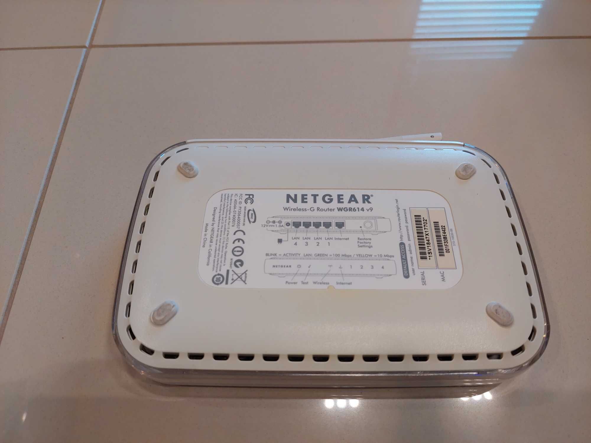 Router Wi-Fi Netgear WGR 614 v9