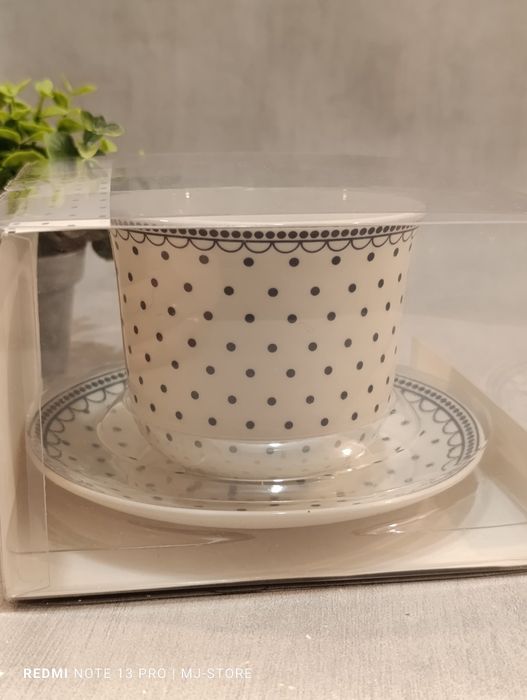 Duża filiżanka ze spodkiem 400 ml