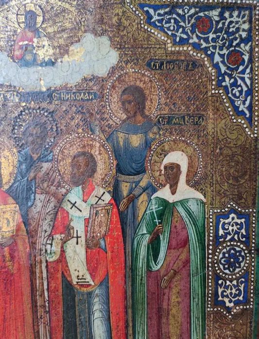 ікона Віра, Надія, Любов, Олександра, Яків, ап.Павло і Микола Чудотв.