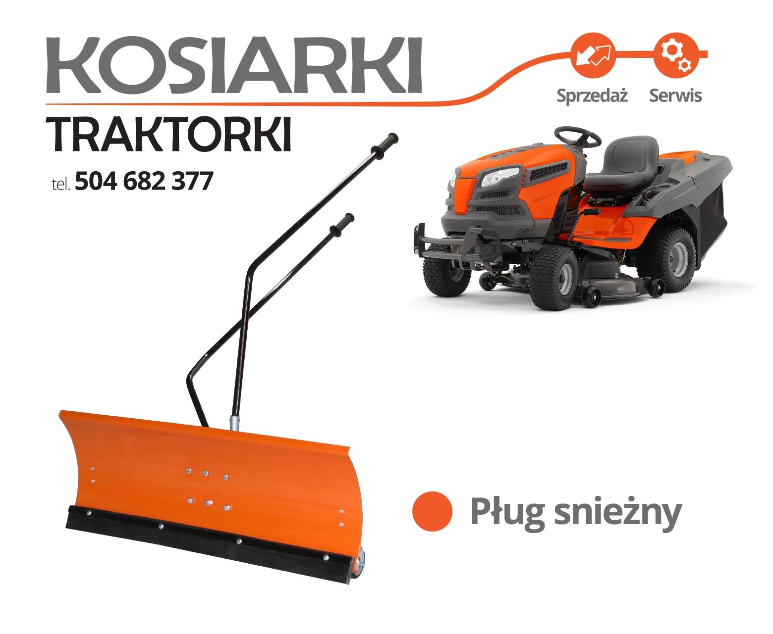 Pług śnieżny do śniegu Traktorek Kosiarka+Mocowanie Husqvarna Łańcuchy