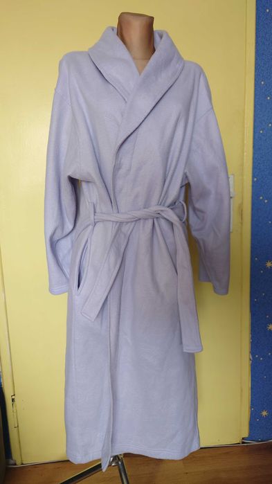 szlafrok damski podomka polarowy liliowy rozmiar xl louis cardell