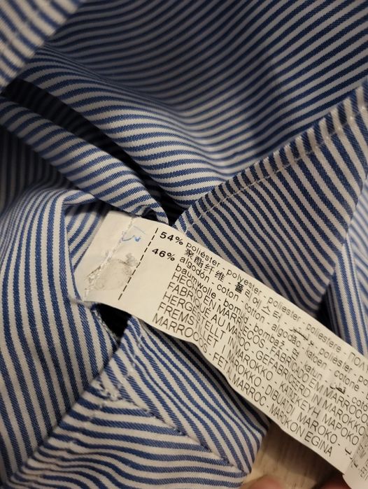 Błękitna bluzka w paski off shoulder scandi cotton Zara rozmiar S