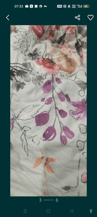 Pościel satynowa szaroniebieska w kwiaty,200x220,2 poszewki 70x80.home