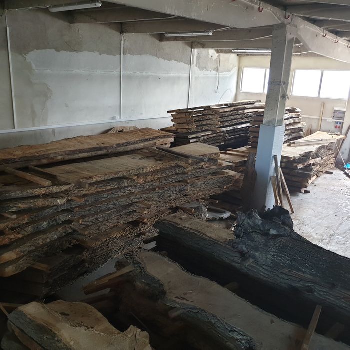 Stół dąb orzech włoski jesion monolit blat drewniany pełne drewno loft