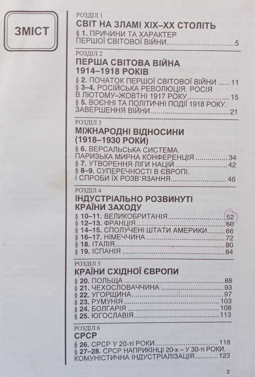 Всесвітня історія України. Новітні часи: 1914-1945 р.р. для 10 класу