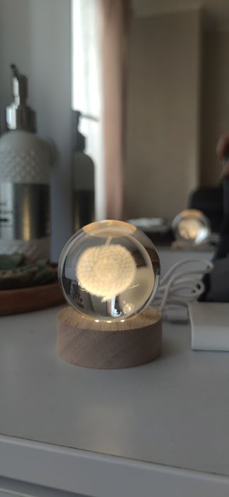 Нічник 3d куля 8 см , подарунок , ночник 3д