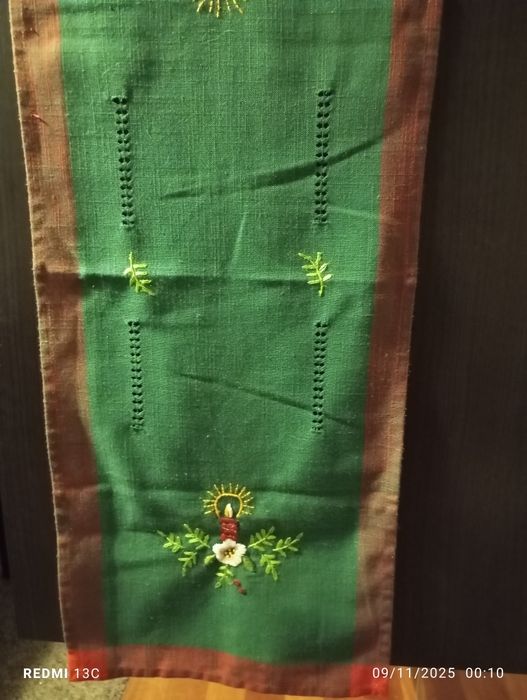 Panos de natal bordados