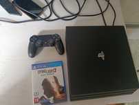PlayStation 4 pro 1 pad 1 gra okablowanie