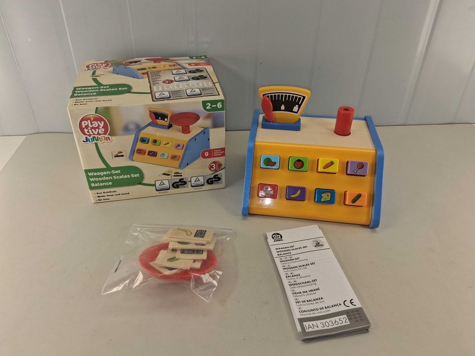 N171 Playtive Junior Waga Sklepowa Drewniana Kasa Montessori