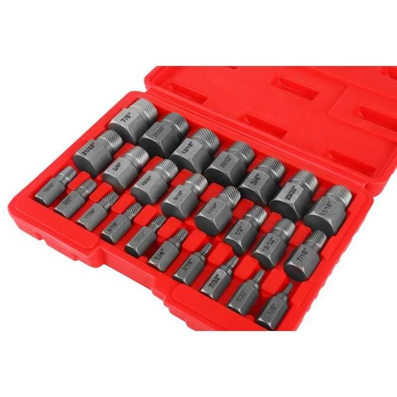 KRAFT&DELE Wykrętaki Do Zerwanych Śrub 25 Elementów Walizka KD10077