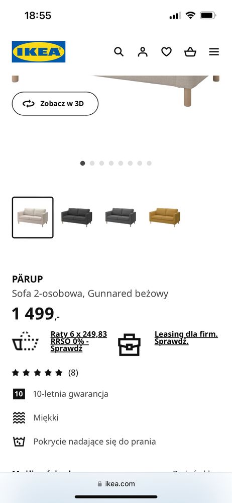 ikea sofa 2 osobowe, 1 osobowe