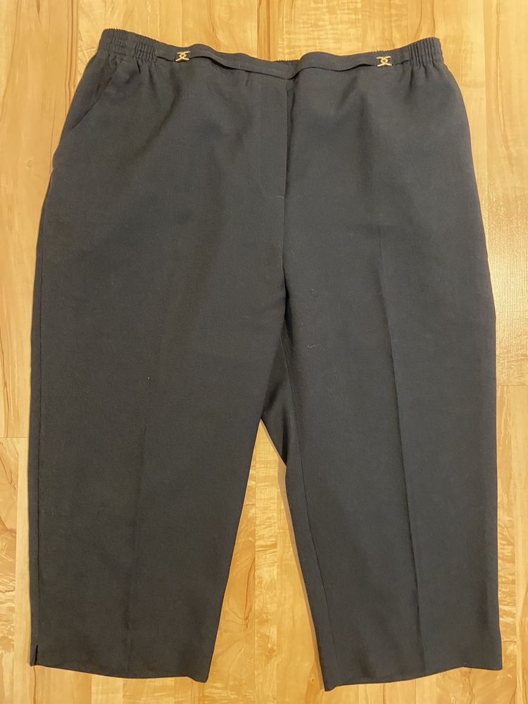 Czarne 46 damskie spodnie spodenki spodnie capri rybaczki
