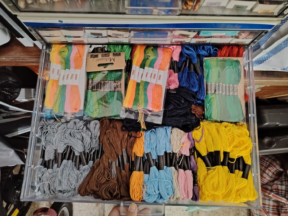 Linhas de bordar - ponto cruz